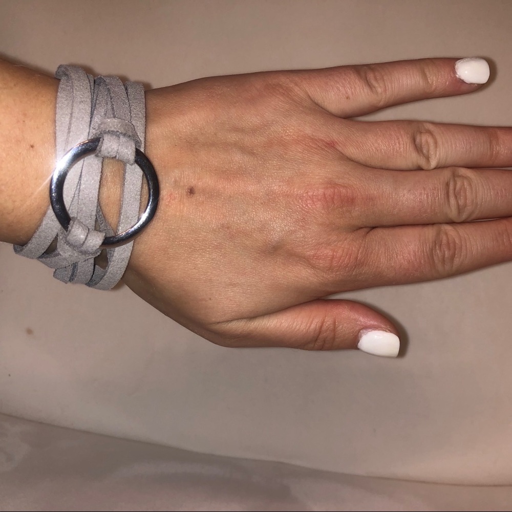 Gray and silver bracelet